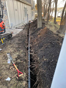 Underground conduit and wiring completed by ECO Electric, Master Electrician for a home owner. 